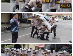 Polres Pasaman Barat Gelar Latihan Dalmas, Tingkatkan Kemampuan Pengendali Massa Personel