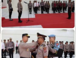 Kapolres Lamandau Pimpin Upacara Kenaikan Pangkat Pengabdian Personil Polres Lamandau