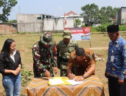 Peletakan Batu Pertama KDKMP di Desa Pasirranji, Kodim 0509 Dorong implementasi Asta Cita ke-6 Presiden RI Dalam Penguatan Ekonomi Warga