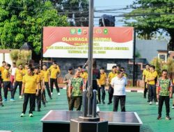Polres Karawang TNI dan Forkopimda Kompak, Gelar Olahraga bersama Sambut Hari K3 Sedunia
