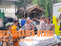 Polres Metro Jakarta Utara Salurkan 300 Nasi Box dalam Program Jumat Peduli, Wujud Nyata Jaga Jakarta dan Lingkungan
