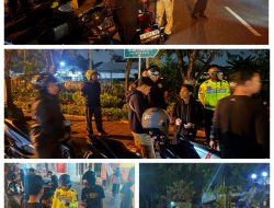 polres pamekasan tindak tegas balap liar dan premanisame dengan amankan 9 motor dan satu pemuda pembawa senjata tajam