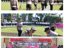 Kapolres Pasaman Barat Pimpin Upacara Pelantikan Dan Sertijab Kapolsek Pasaman